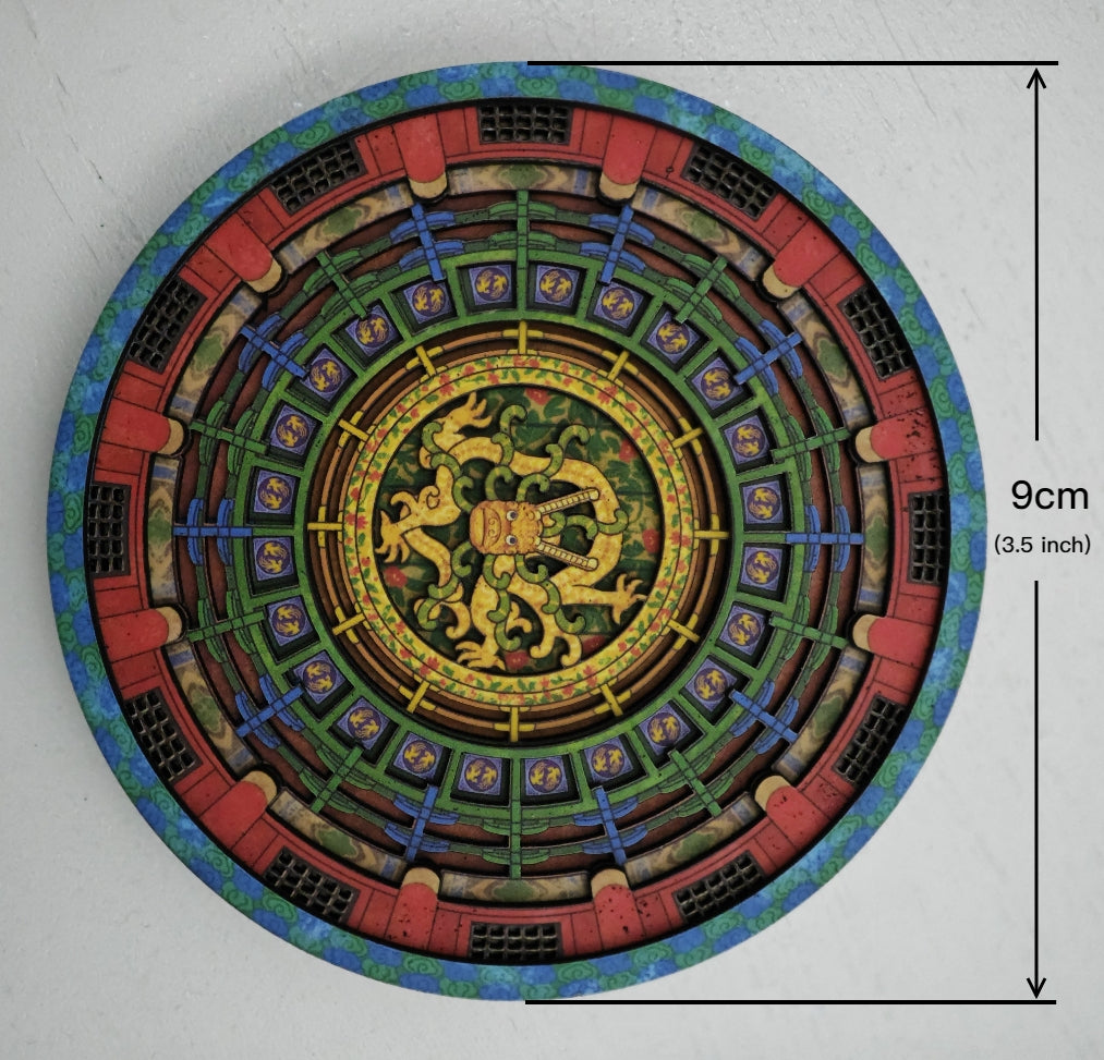 Fridge megnet of the Qianqiu Pavilion caisson ceiling, similar to the celling in Balck Myth:Wukong